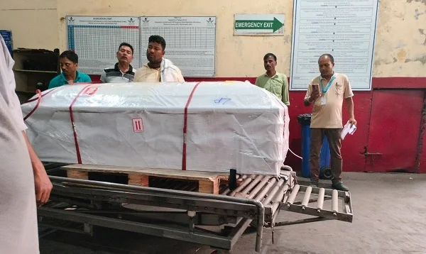 मृत राजा कुमार वर्मा का पार्थिव शरीर